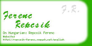 ferenc repcsik business card